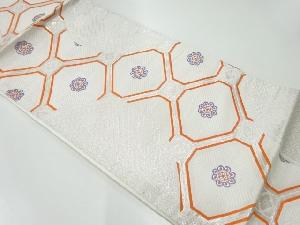 蜀江文に花模様織出し袋帯